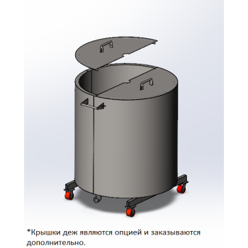 Дежа 1500 литров с рубашкой подкатная нержавеющая сталь AISI304 для диссольвера для краски