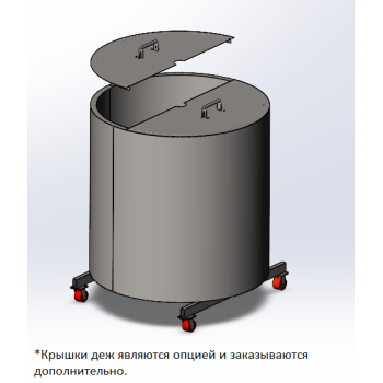 Дежа 2000 литров с рубашкой подкатная нержавеющая сталь AISI304 для диссольвера для краски